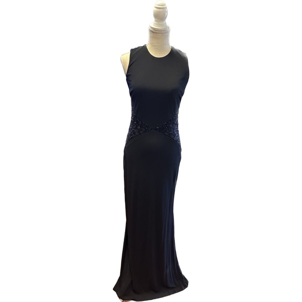 KIR Black Formal Dress with Open Diamond Back